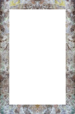 Retro desenli eski boyalı çerçeve