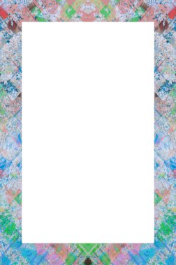 Retro desenli eski boyalı çerçeve