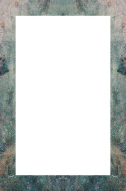 Retro desenli eski boyalı çerçeve