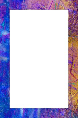 Retro desenli eski boyalı çerçeve