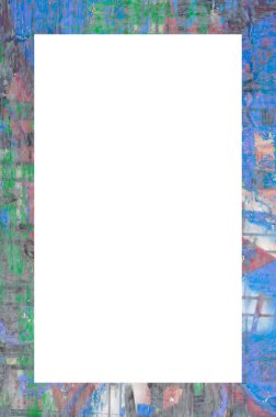 Retro desenli eski boyalı çerçeve