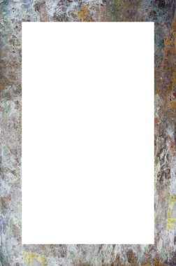 Retro desenli eski boyalı çerçeve