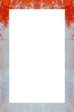 Retro desenli eski boyalı çerçeve