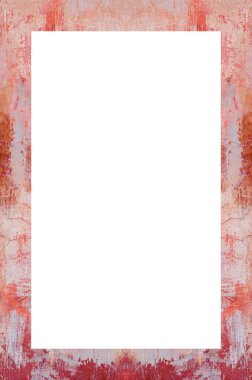 Retro desenli eski boyalı çerçeve