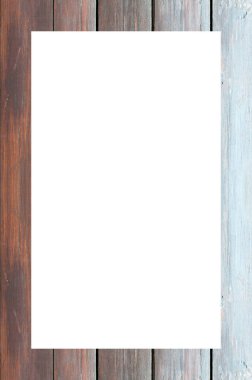 Retro desenli eski boyalı çerçeve