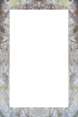 Retro desenli eski boyalı çerçeve