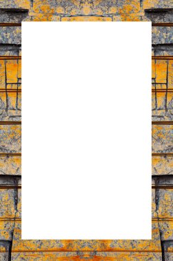 Retro desenli eski boyalı çerçeve