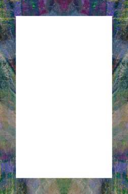 Retro desenli eski boyalı çerçeve