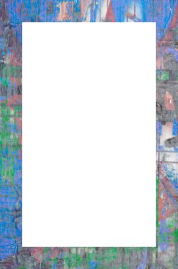 Retro desenli eski boyalı çerçeve