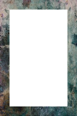 Retro desenli eski boyalı çerçeve