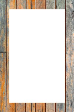 Retro desenli eski boyalı çerçeve