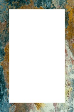 Retro desenli eski boyalı çerçeve