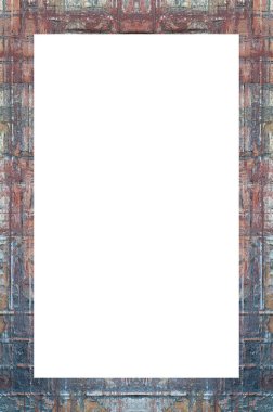 Retro desenli eski boyalı çerçeve