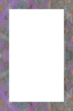 Retro desenli eski boyalı çerçeve