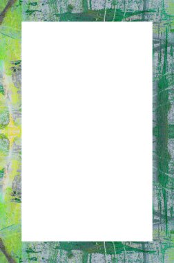 Retro desenli eski boyalı çerçeve