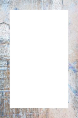 Retro desenli eski boyalı çerçeve