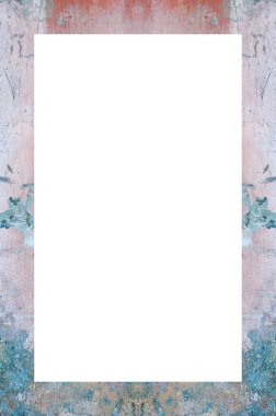 Retro desenli eski boyalı çerçeve