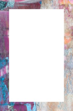 Retro desenli eski boyalı çerçeve