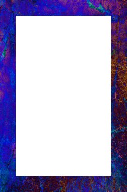 Retro desenli eski boyalı çerçeve