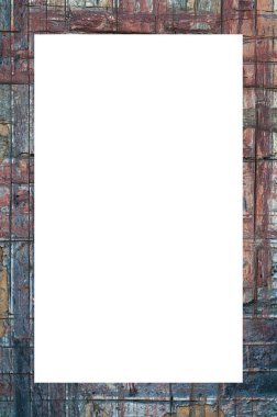 Retro desenli eski boyalı çerçeve