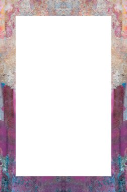 Retro desenli eski boyalı çerçeve