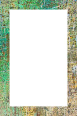 Retro desenli eski boyalı çerçeve