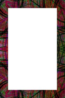 Retro desenli eski boyalı çerçeve