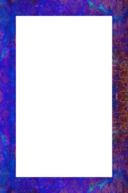 Retro desenli eski boyalı çerçeve