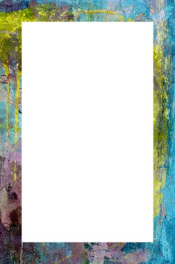 Retro desenli eski boyalı çerçeve