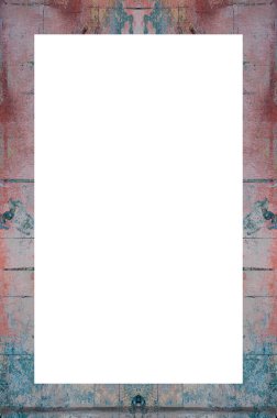 Retro desenli eski boyalı çerçeve