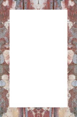 Retro desenli eski boyalı çerçeve