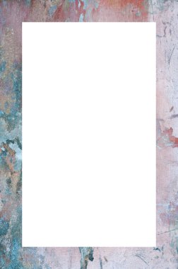 Retro desenli eski boyalı çerçeve