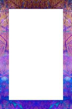 Retro desenli eski boyalı çerçeve