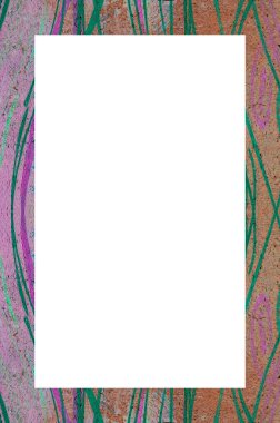 Retro desenli eski boyalı çerçeve