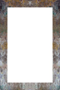 Retro desenli eski boyalı çerçeve