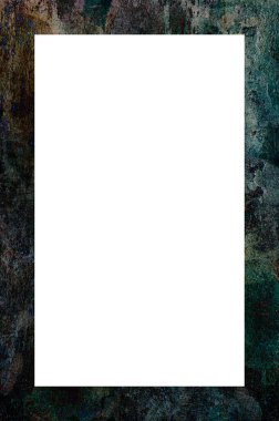 Retro desenli eski boyalı çerçeve