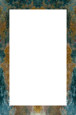 Retro desenli eski boyalı çerçeve