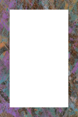 Retro desenli eski boyalı çerçeve