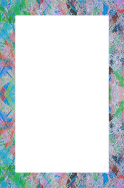 Retro desenli eski boyalı çerçeve