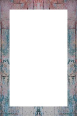 Retro desenli eski boyalı çerçeve