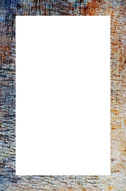 Retro desenli eski boyalı çerçeve