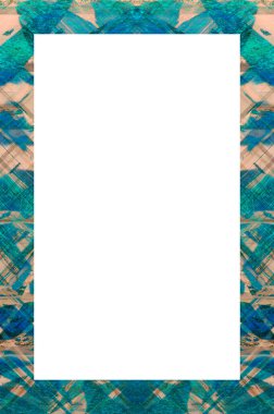 Retro desenli eski boyalı çerçeve