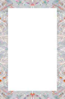 Retro desenli eski boyalı çerçeve