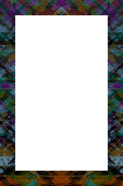 Retro desenli eski boyalı çerçeve