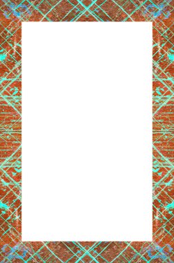 Retro desenli eski boyalı çerçeve