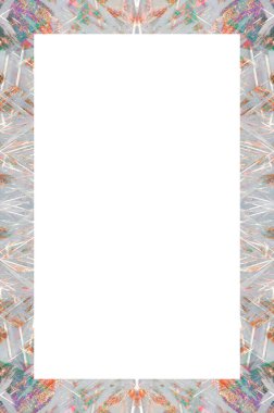 Retro desenli eski boyalı çerçeve