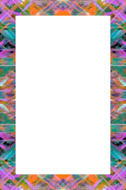 Retro desenli eski boyalı çerçeve