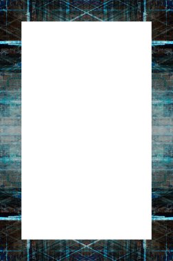 Retro desenli eski boyalı çerçeve