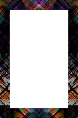 Retro desenli eski boyalı çerçeve