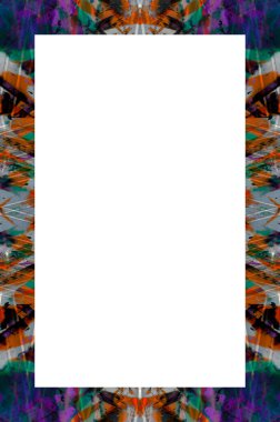 Retro desenli eski boyalı çerçeve